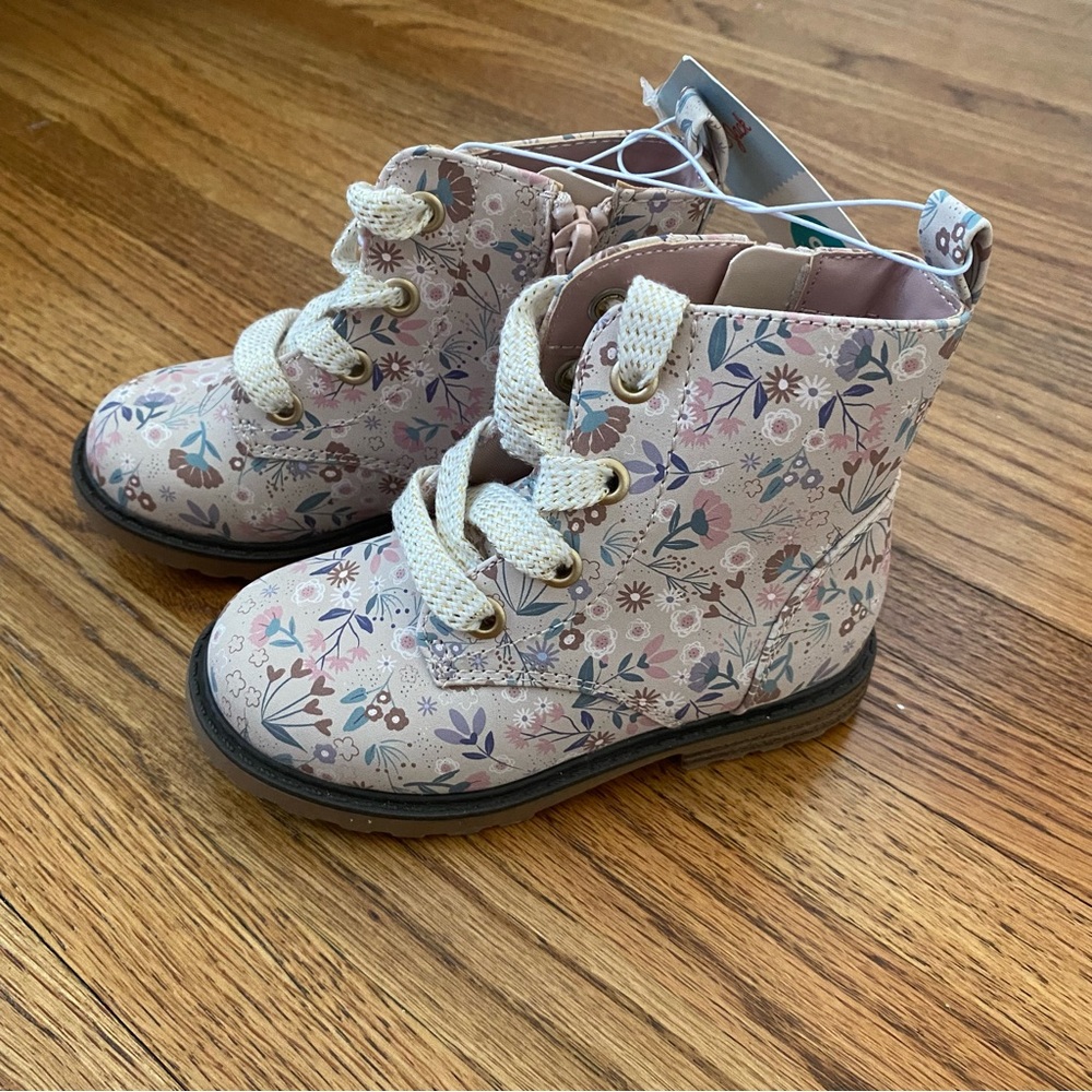 Cat & Jack Floral Giovanna Combat Boots